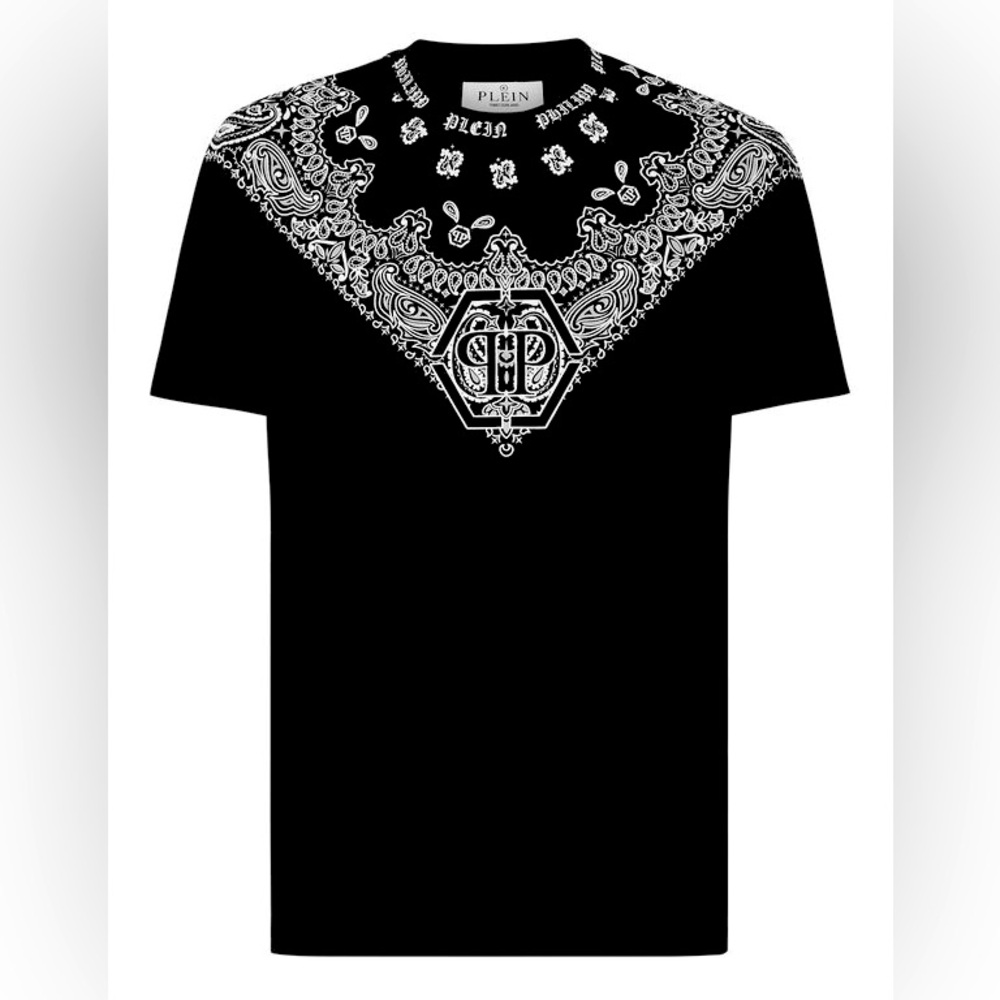 Philipp Plein SS paisley-print round-neck T-shirt BRAND NEW